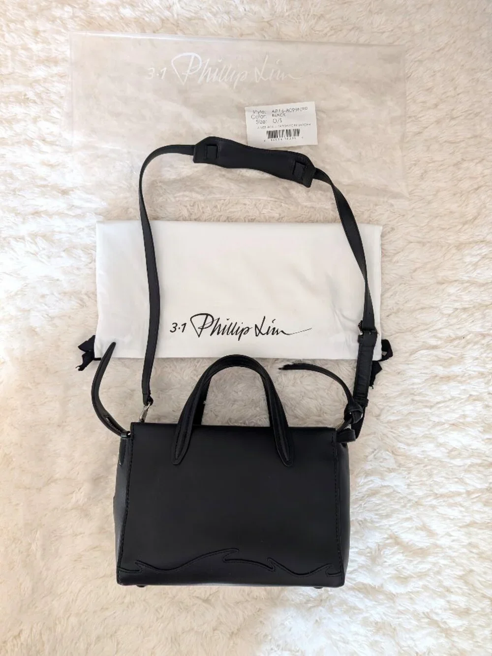 NWT 3.1 Phillip Lim Ames Small Patchwork Satchel (color: black)